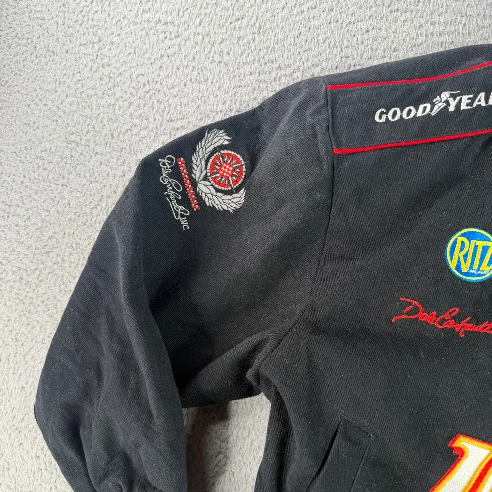 Chase Authentics Dale Earnhardt Jr Racing Jacket Kids XL Black NASCAR Twill‎ 8